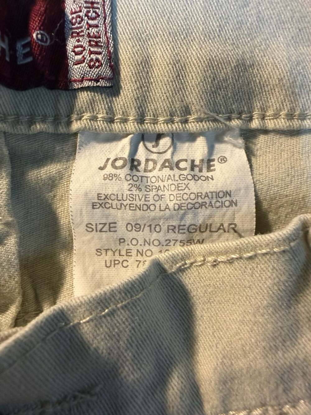 Jordache Lo-Rise Stretch Khaki Pants Size 9/10 - Picture 5 of 10
